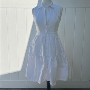 Jones New York White Sleeveless Mini Dress